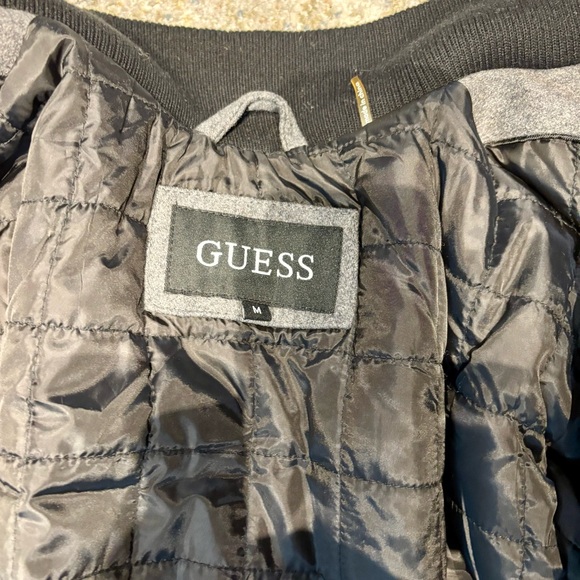 Guess 54% Wool Military Army Outdoor Coat– Men’s Medium- Gray Safari Rare Luxury - Picture 8 of 15